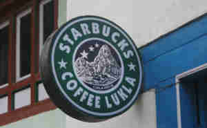 Fake Starbucks Starbucks Coffee Lukla Nepal China border