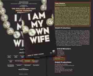 Doug Wright's I Am My Own Wife (London's West End) starring Jefferson Mays