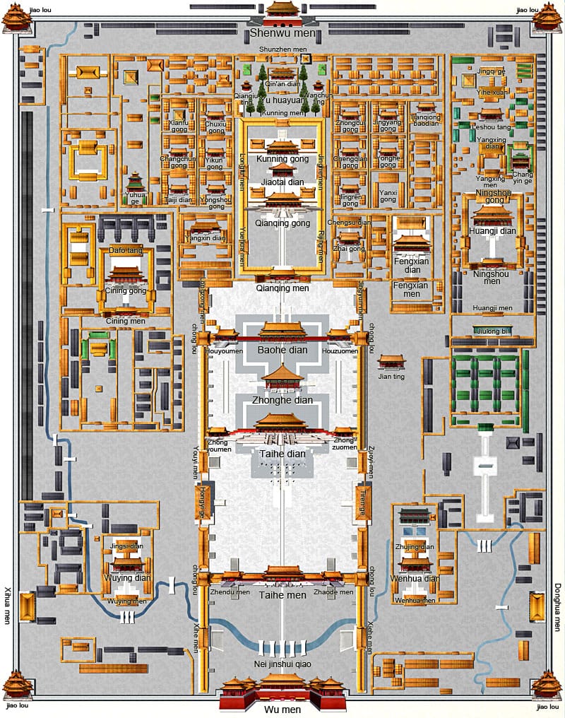 Map Forbidden City Detail English