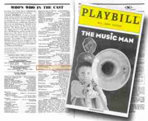 Music Man Broadway Program