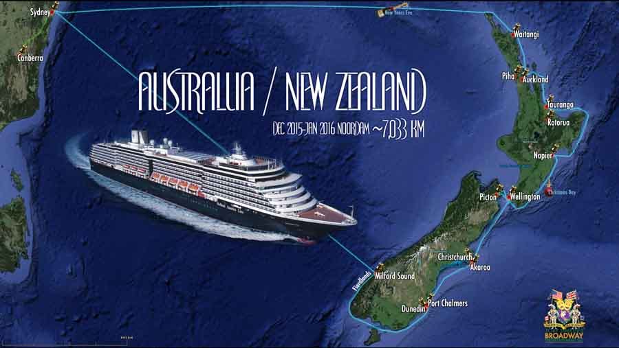 NZ Cruise 2015 Cruise Map