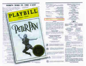 Peter Pan Broadway Program