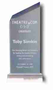 Theatre.com Award to Toby