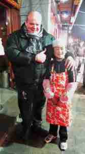 Xian Muslim Food Street Night Market DaPiYuan Lu with Toby