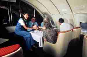 Boeing 747 First Class Lounge in the 1970's