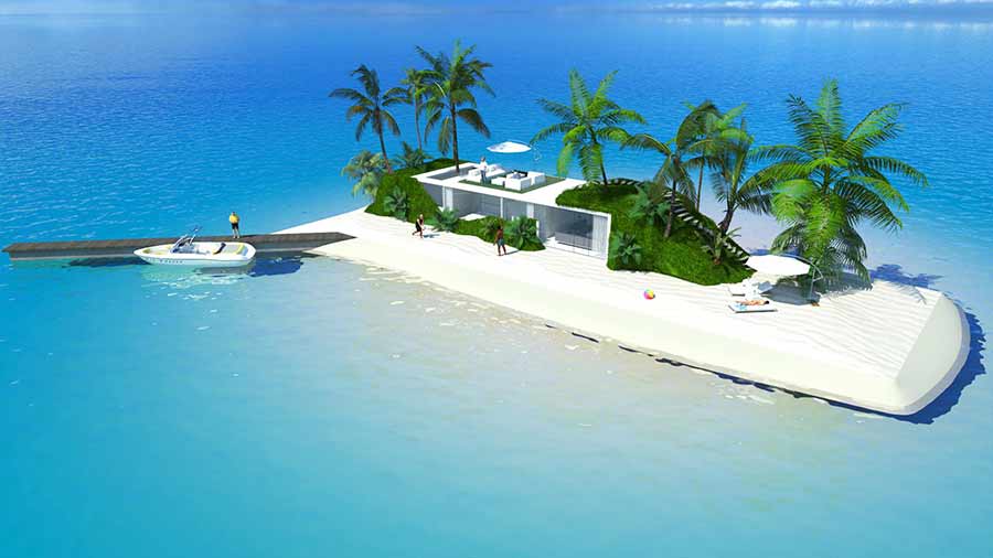 private island Maldives concept small
